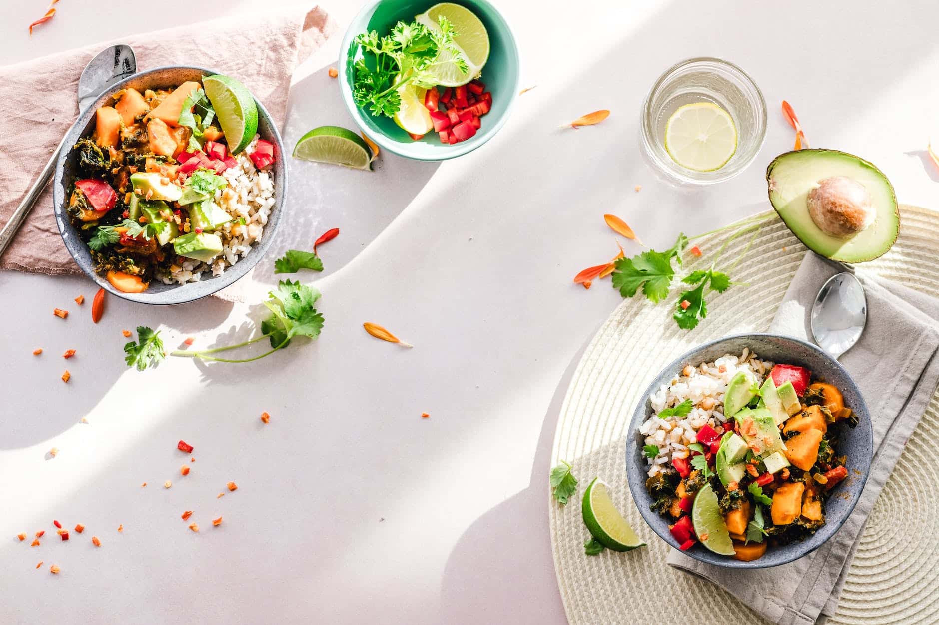 photo of vegetable salad in bowls - Mediterranean Diet