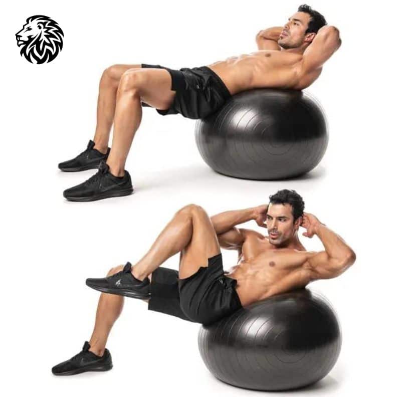 Swiss Ball Bicycle Crunches